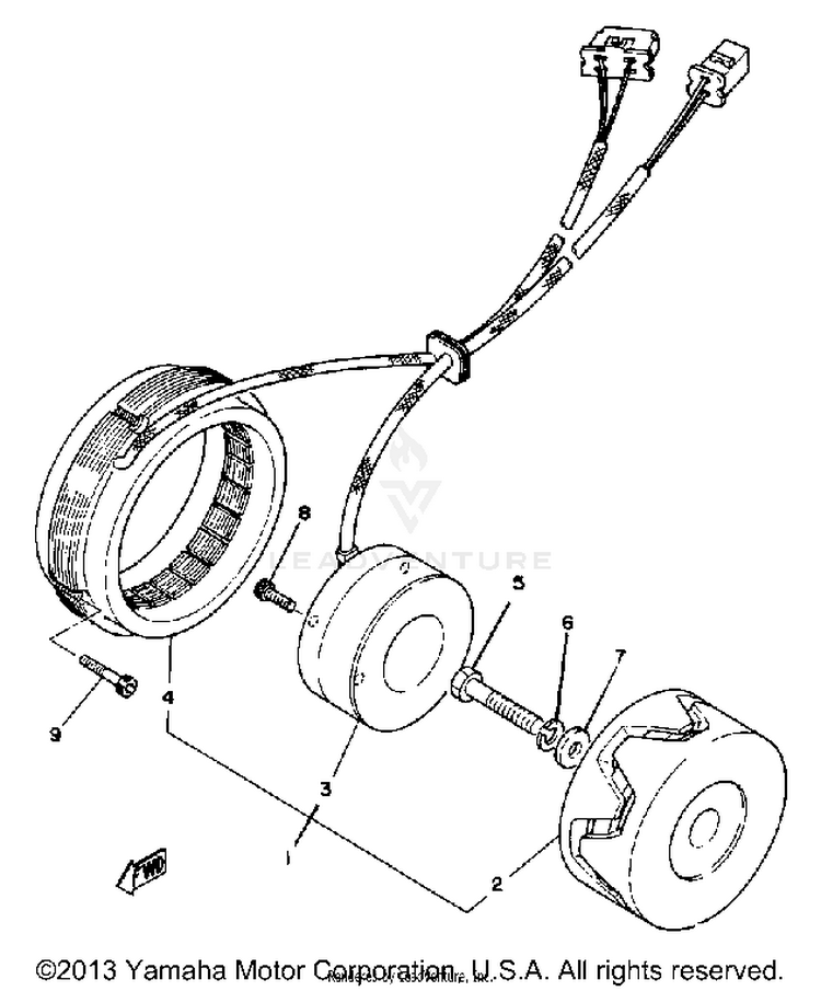 A - C - Generator XS1100SH - 1981 Schematic