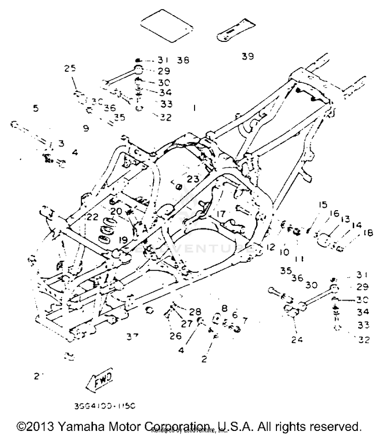 Frame BANSHEE - YFZ350E - 1993 Schematic