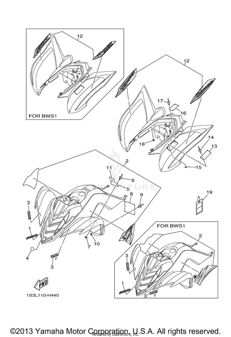 Emblem Label 1 RAPTOR 700 R - YFM70RYL - 2009 Schematic