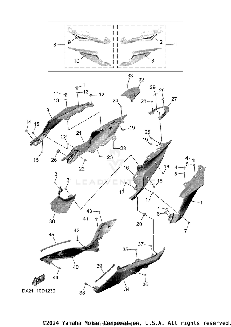 Side Cover YZFR7 - YZFR7TCLB - 2026 Schematic