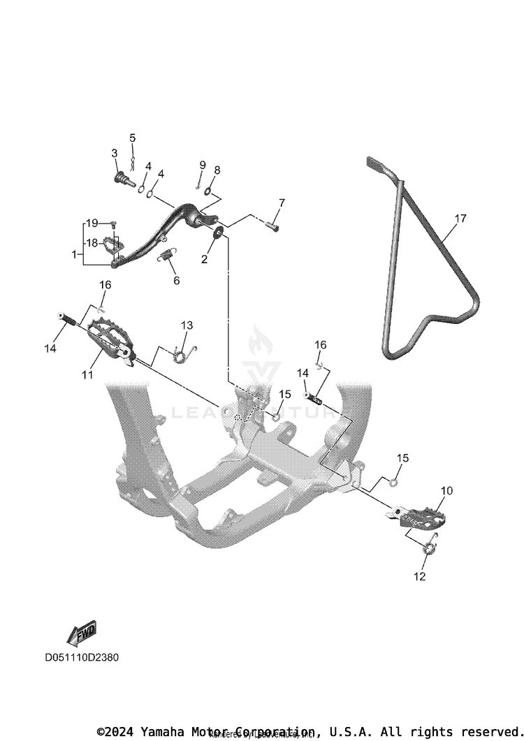Stand & Footrest Schematic