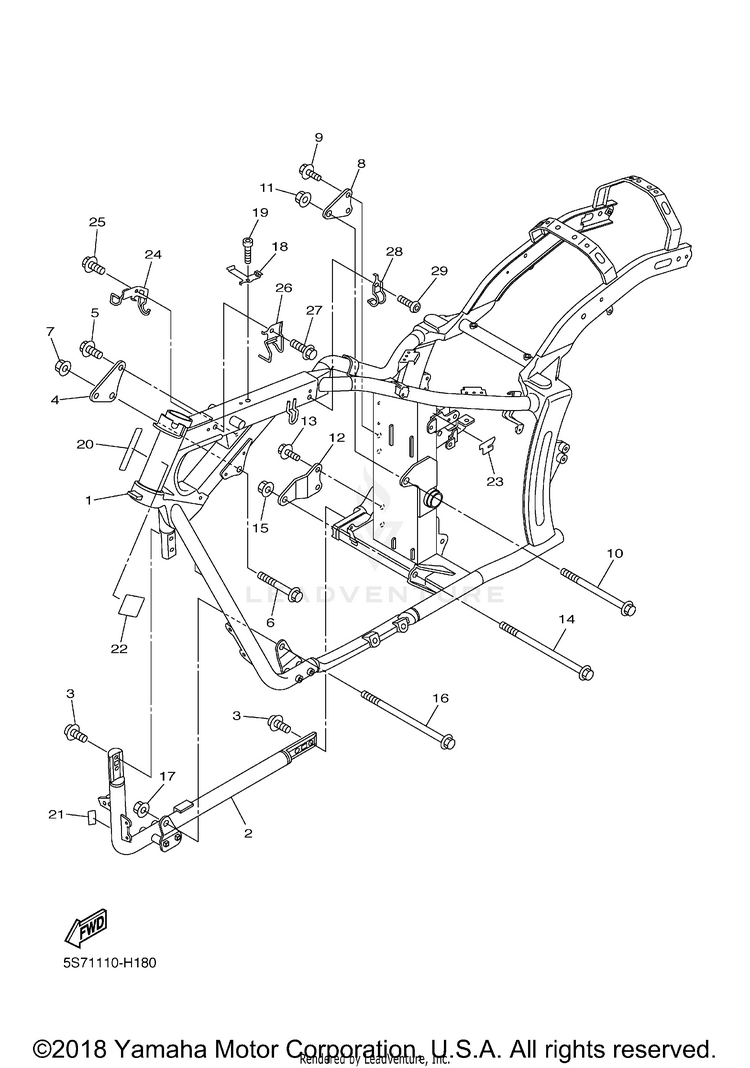 Frame V STAR 950 - XVS95YCL - 2009 Schematic