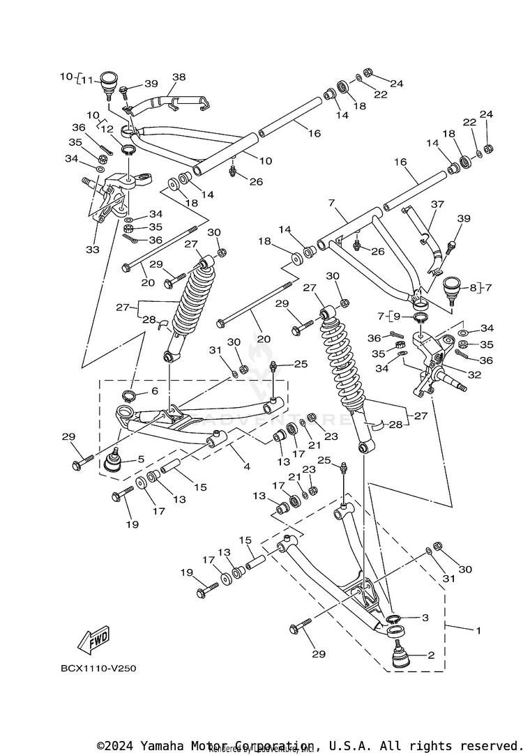 Front Suspension & Wheel Schematic