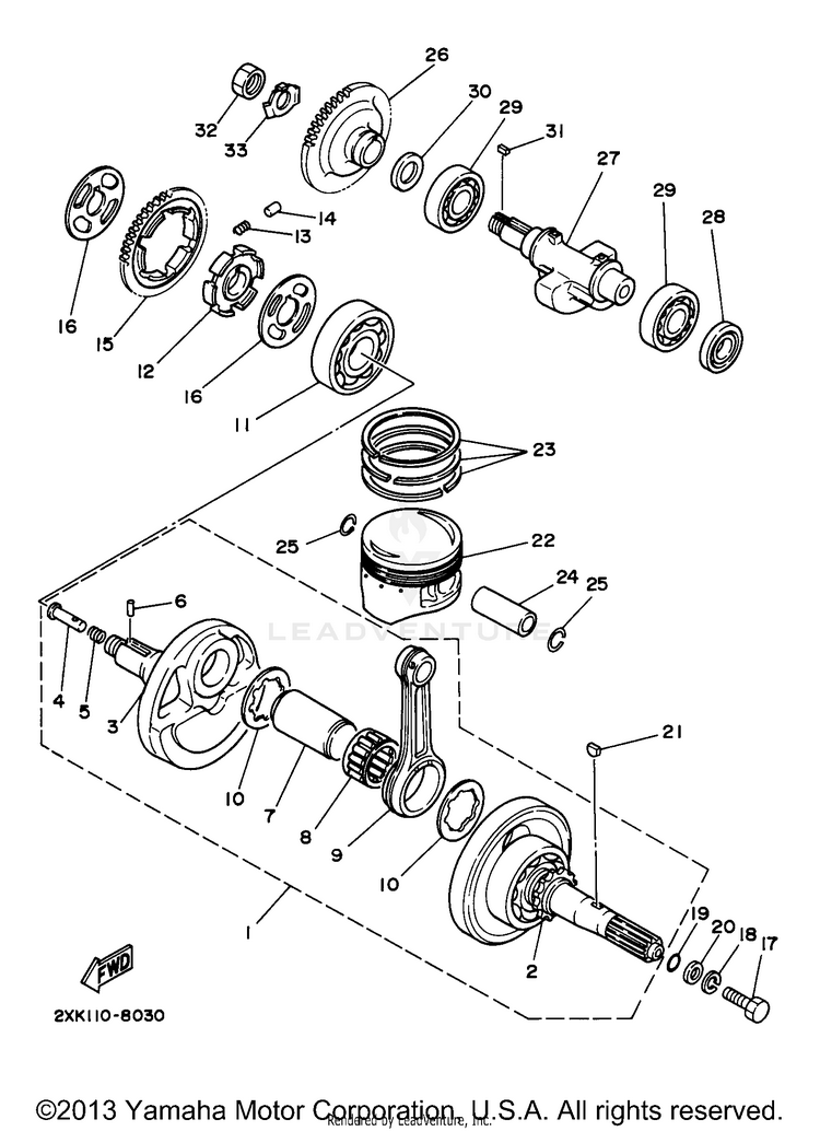 Crankshaft Piston Schematic