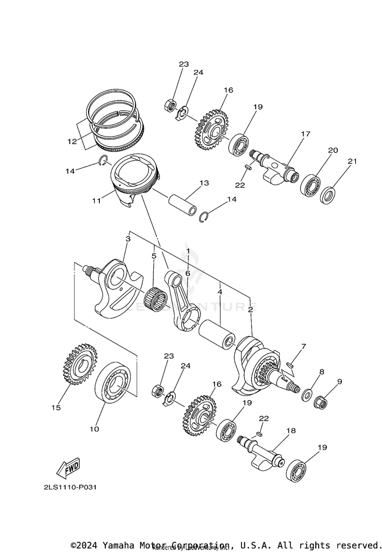 Crankshaft & Piston Schematic