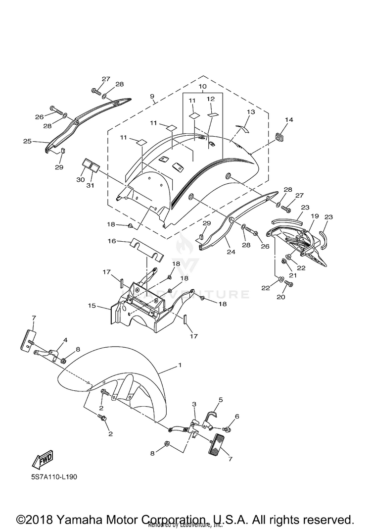 Fender V STAR 950 - XVS95BCR - 2012 Schematic