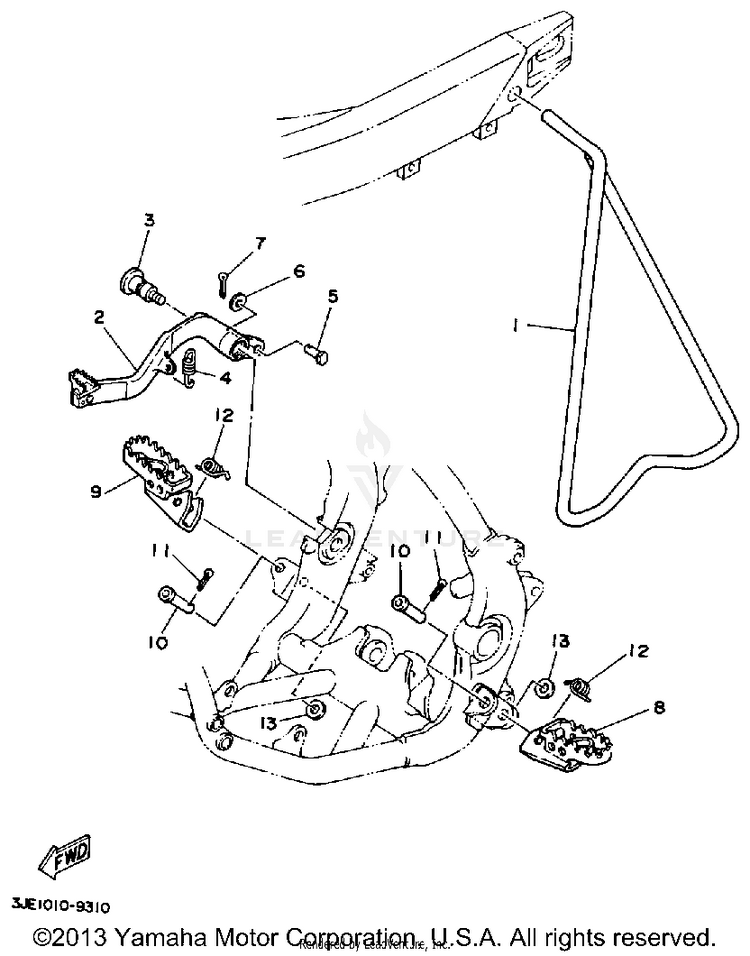 Stand - Footrest Schematic