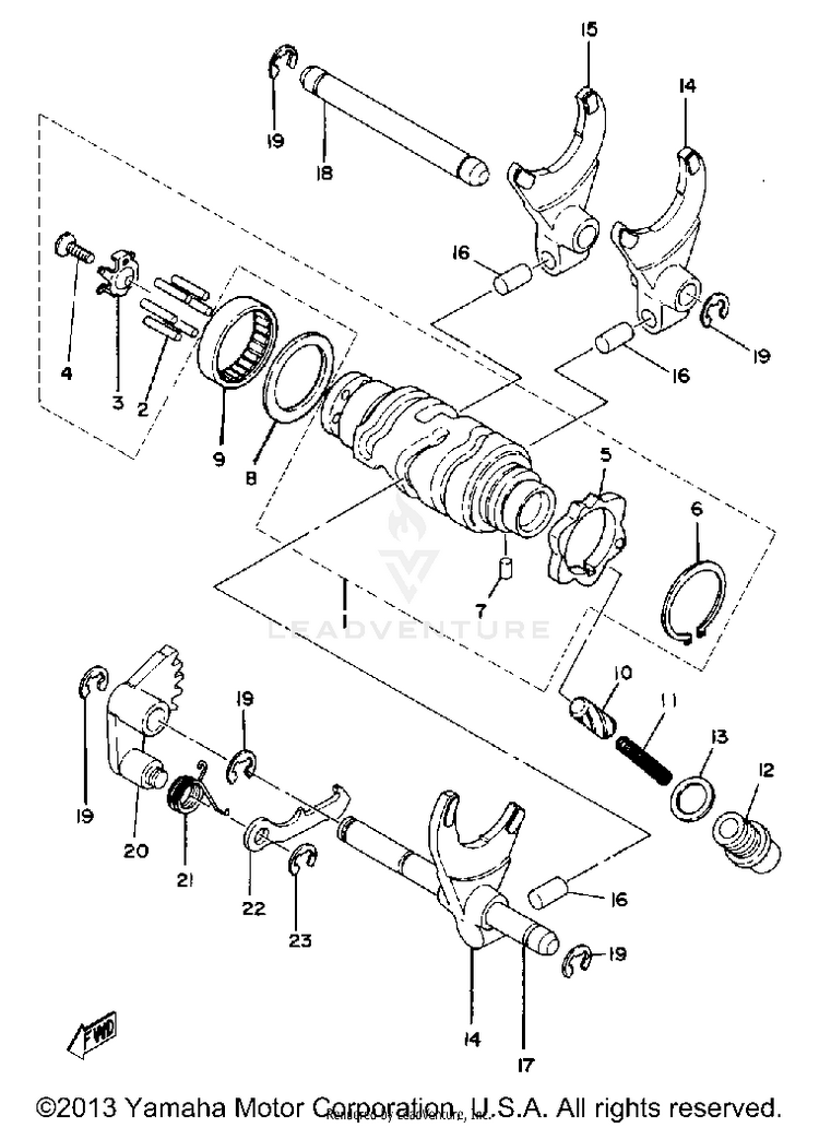 Shift Cam-Fork Schematic