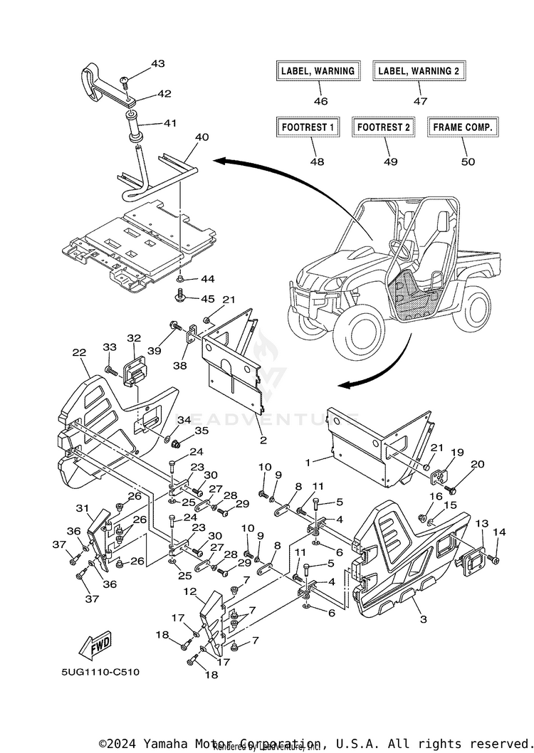 With Doors RHINO 660 - YXR660FAS - 2004 Schematic