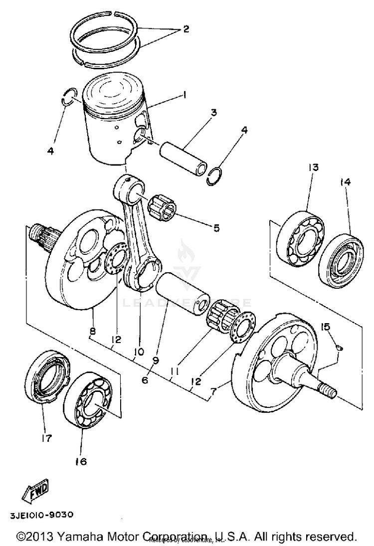 Crankshaft-Piston Schematic