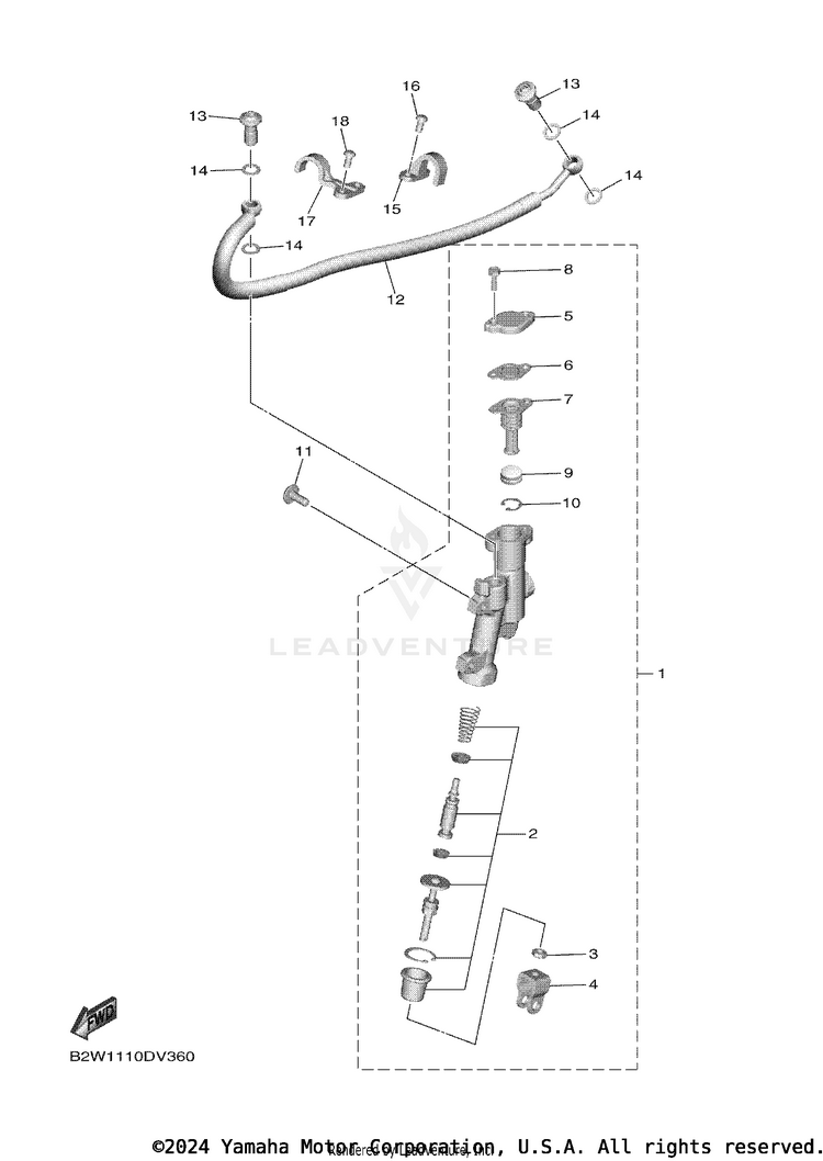 Rear Master Cylinder Schematic