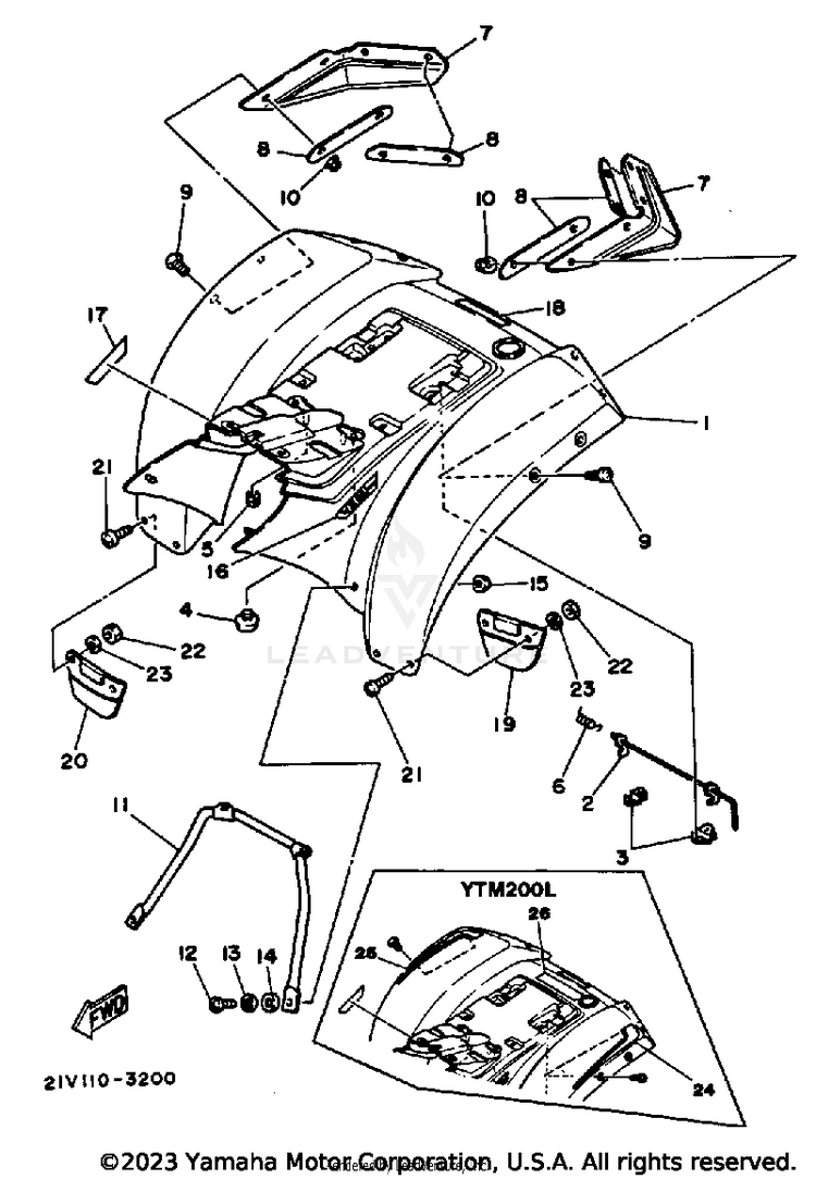 Rear Fender Schematic