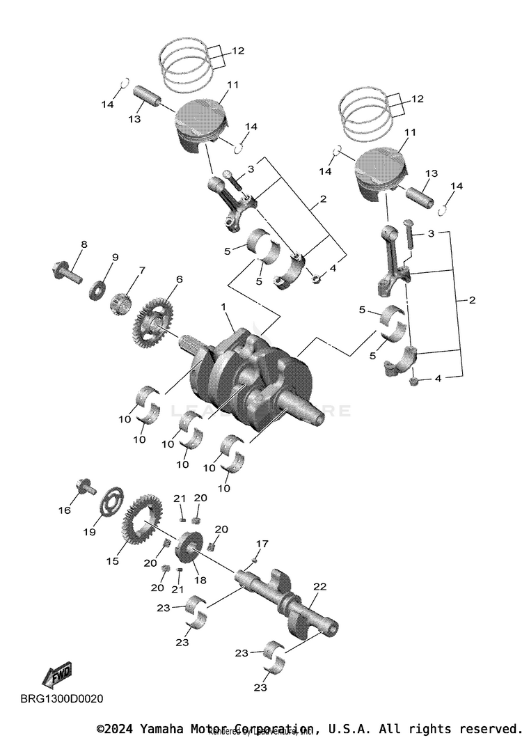 Crankshaft & Piston MT03 - MT03SCB - 2025 Schematic