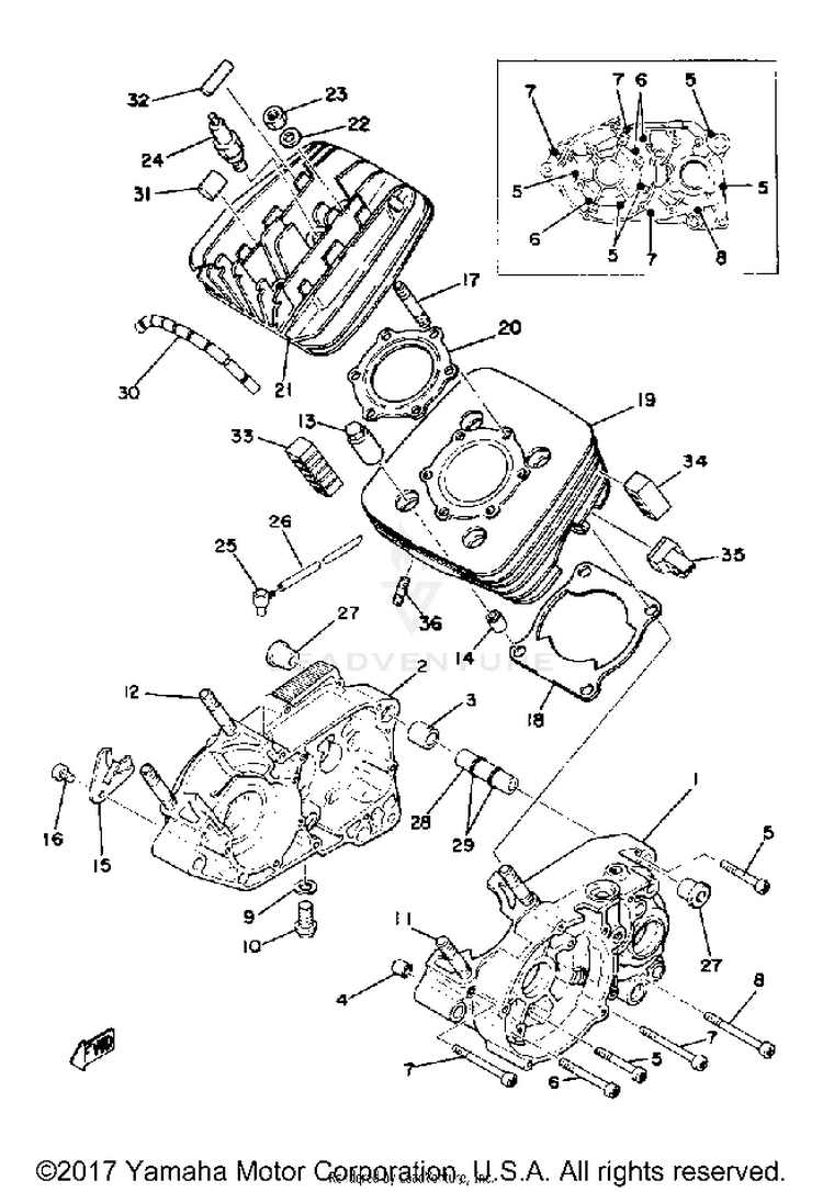 Crankcase Cylinder Schematic