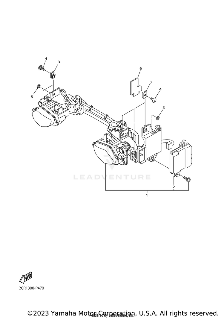 Headlight YZFR1 - YZFR1HCB - 2017 Schematic