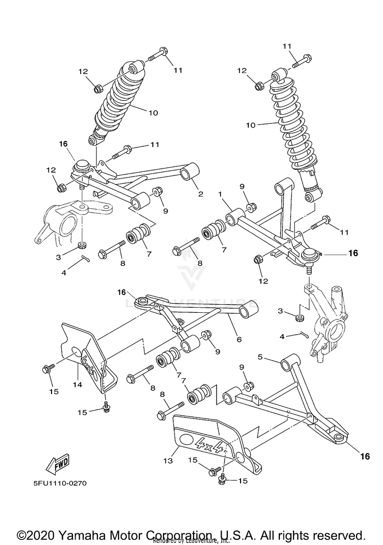 Front Suspension Wheel BIG BEAR 4WD_REALTRE - YFM400FHN - 2001 Schematic