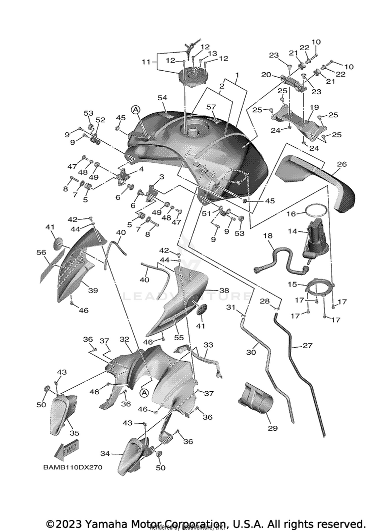 Fuel Tank 1 (For U49) Schematic