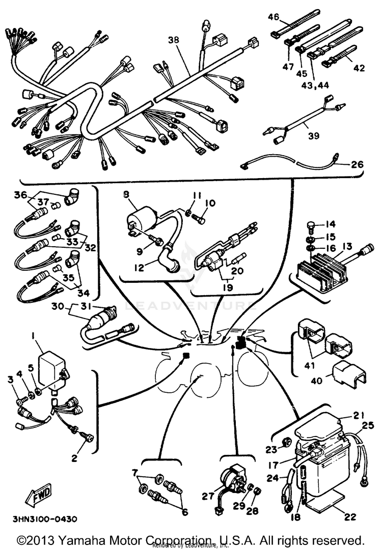 Electrical 1 BIG BEAR (ME & NH Only) - YFM350FWD_MNH - 1992 Schematic