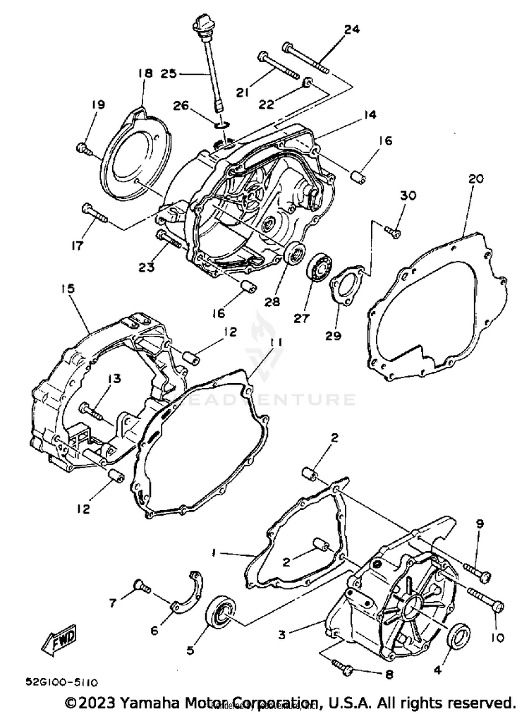 Crankcase Cover 1 Schematic