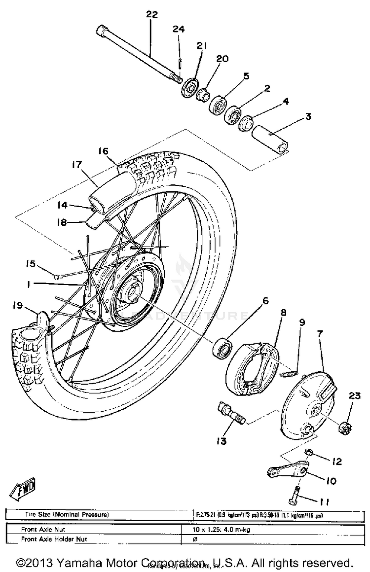 Front Wheel Schematic