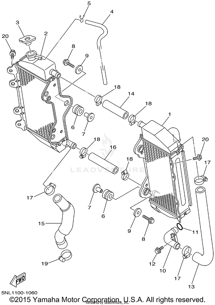 Radiator Hose Schematic