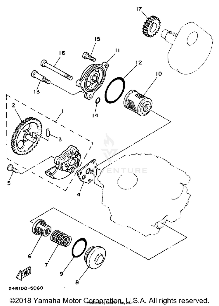 Oil Pump BIG WHEEL - BW200S - 1986 Schematic