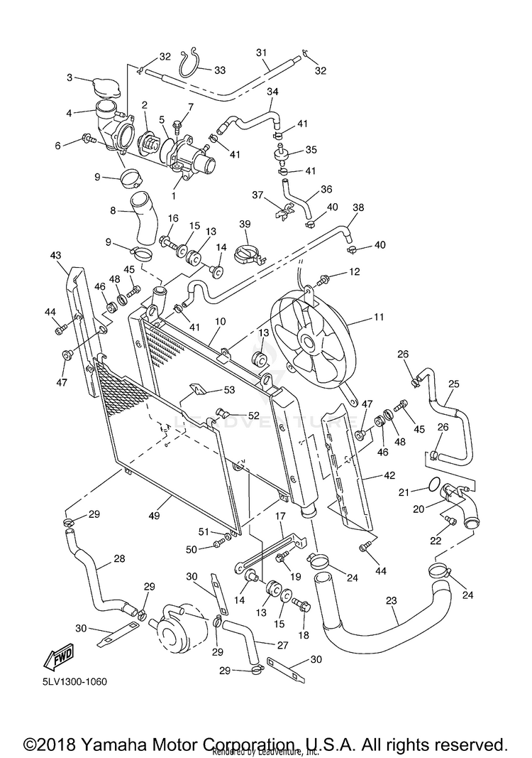 Radiator Hose FZ1 (CA Ed.) - FZ1TC - 2005 Schematic
