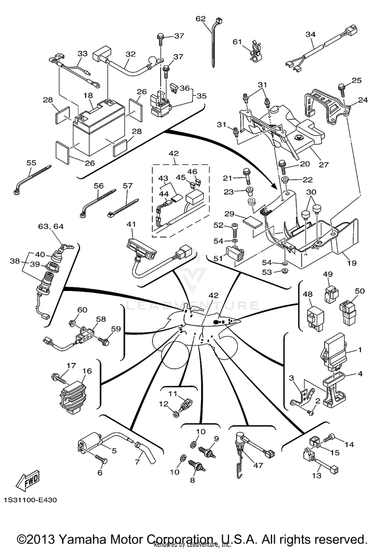 Electrical 1 RAPTOR 700 SPECIAL EDITION 2 - YFM70RSP2X - 2008 Schematic