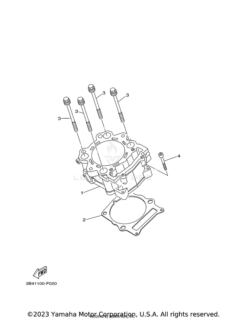 Cylinder 700 FI  EPS 4WD SPECIAL EDITION - YFM7FGPSEZ - 2010 Schematic
