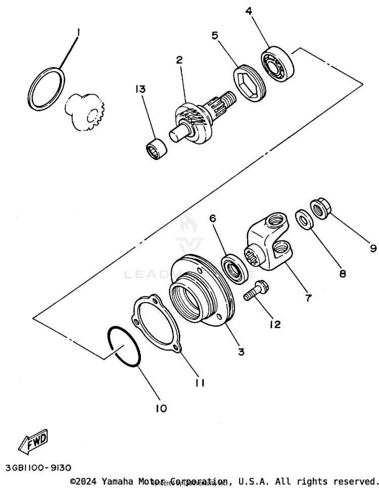 Middle Drive Gear Schematic