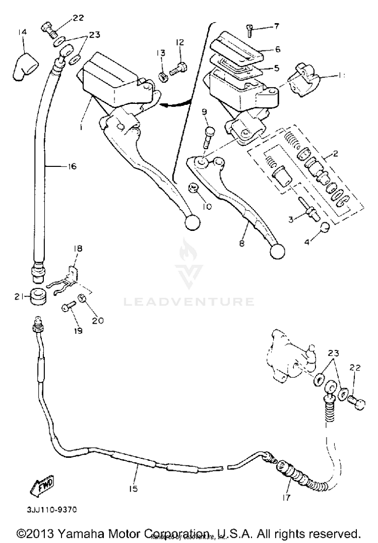 Front Master Cylinder 2 Schematic
