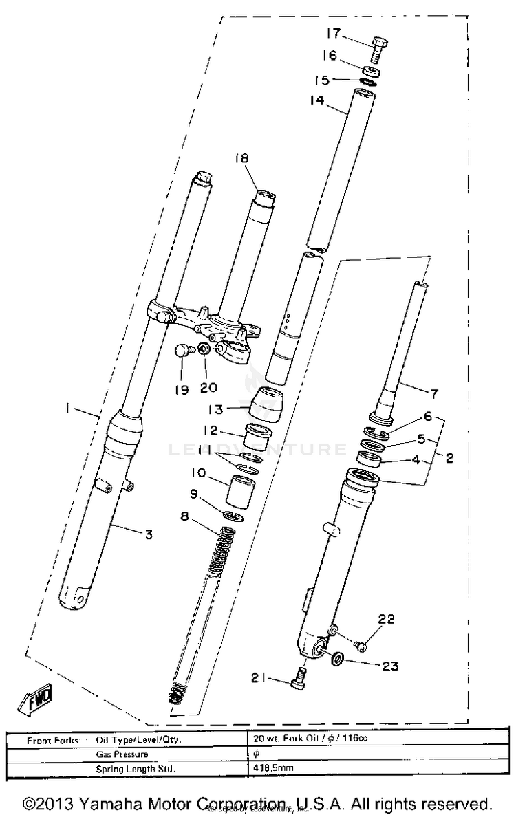 Front Fork Schematic