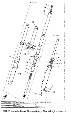 Front Fork Schematic