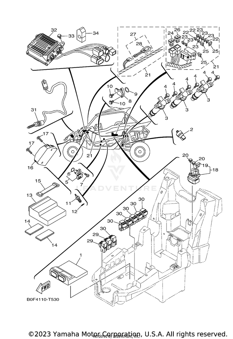 Electrical 1 YXZ1000R EPS SS SE - YXZ10YESJW - 2018 Schematic