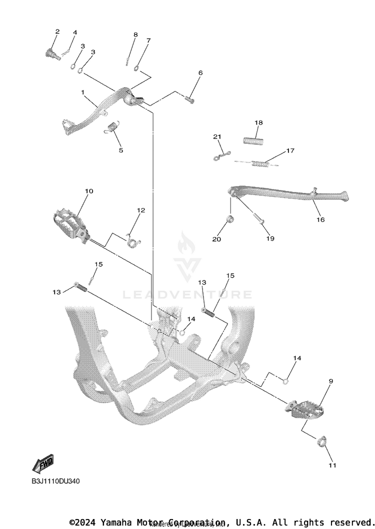 Stand & Footrest Schematic
