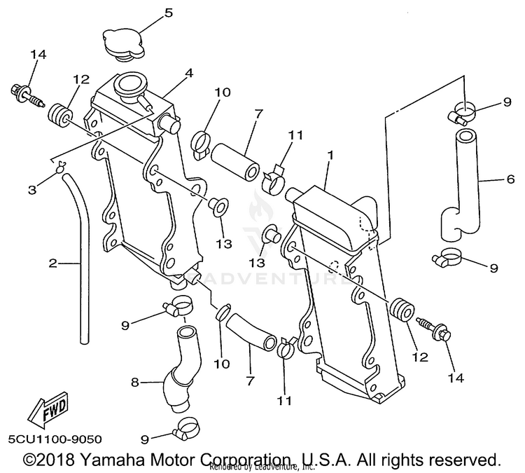 Radiator Hose Schematic