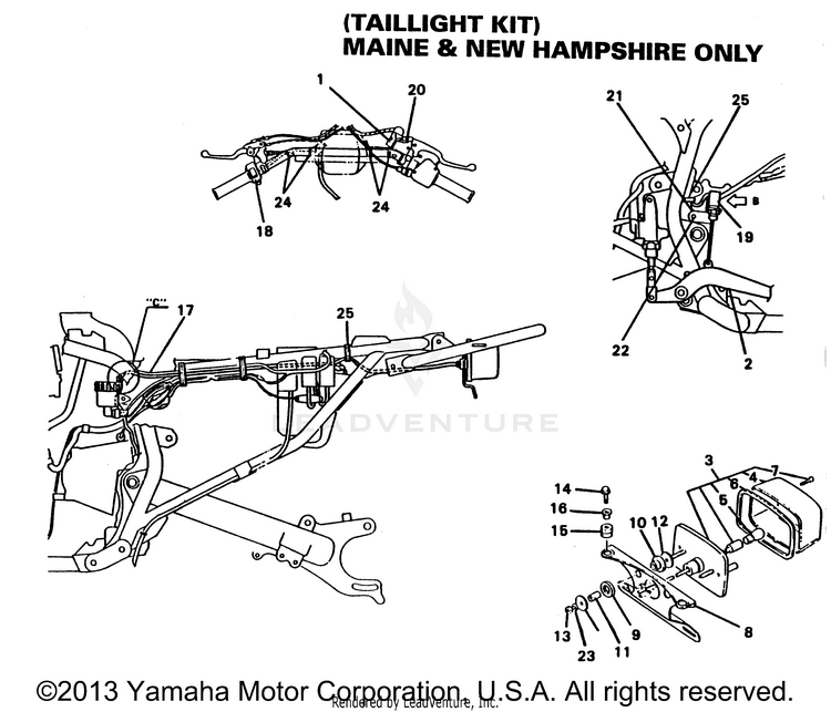 Maine & New Hampshire Taillight Kit Schematic
