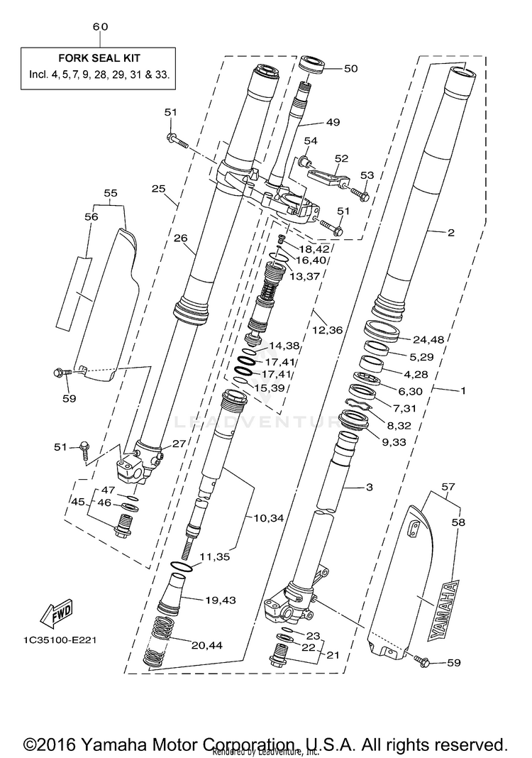 Front Fork Schematic