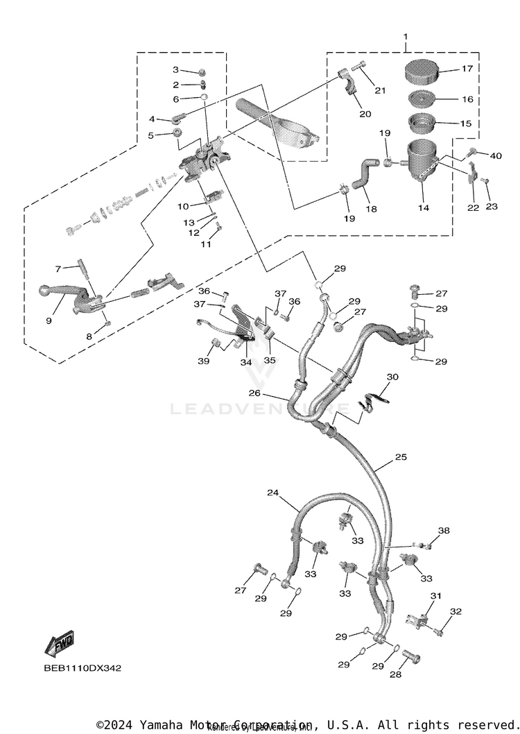 Front Master Cylinder Schematic