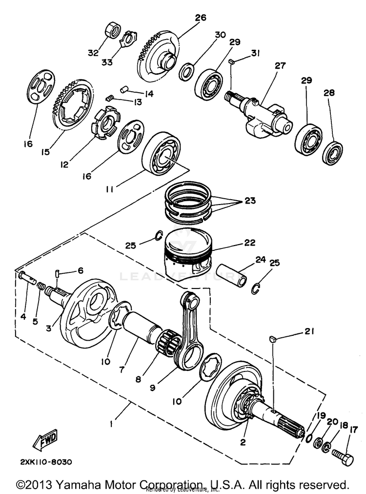 Crankshaft Piston Schematic