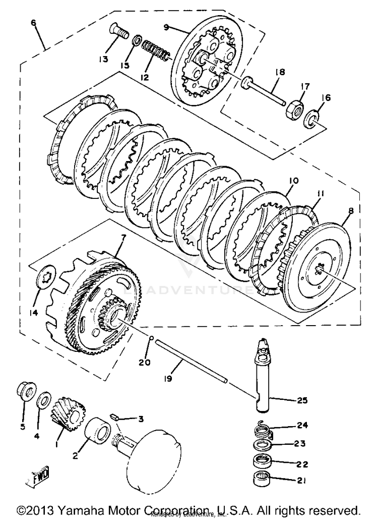 Clutch Yz80h J Schematic