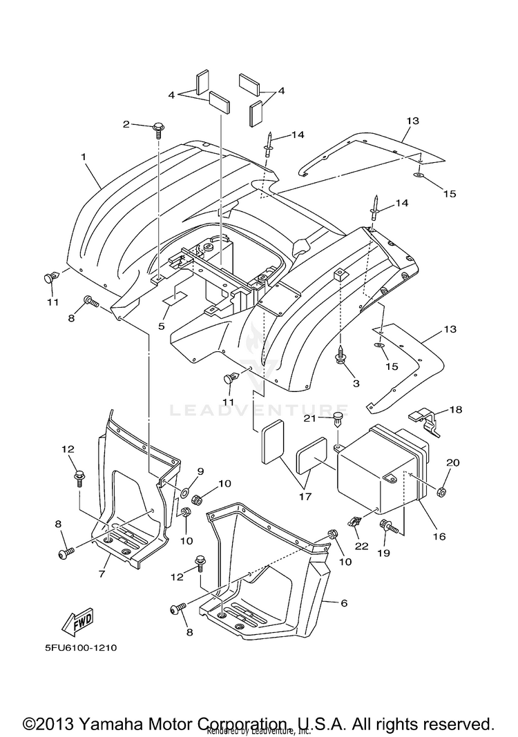 Rear Fender Schematic