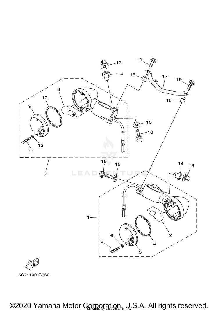 Flasher Light RAIDER - XV19CXCR - 2008 Schematic