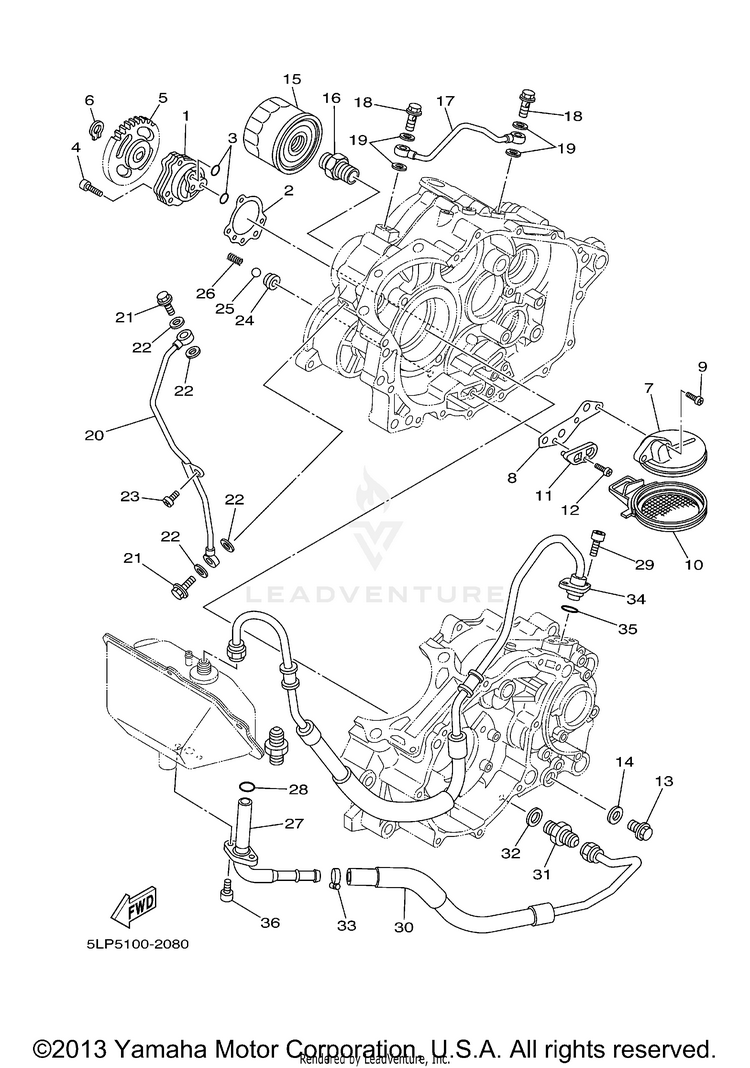 Oil Pump 660R RAPTOR - YFM660RP - 2002 Schematic