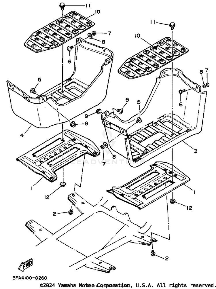 Stand - Footrest Schematic