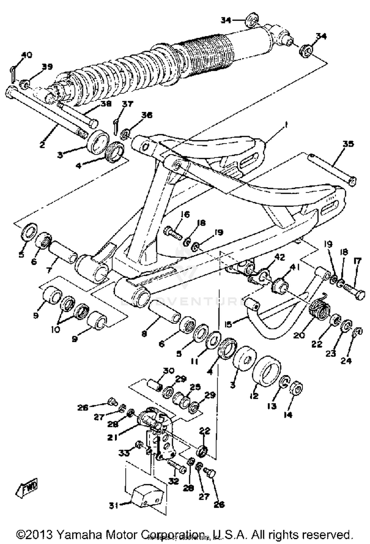 Swing Arm Yz125e Schematic