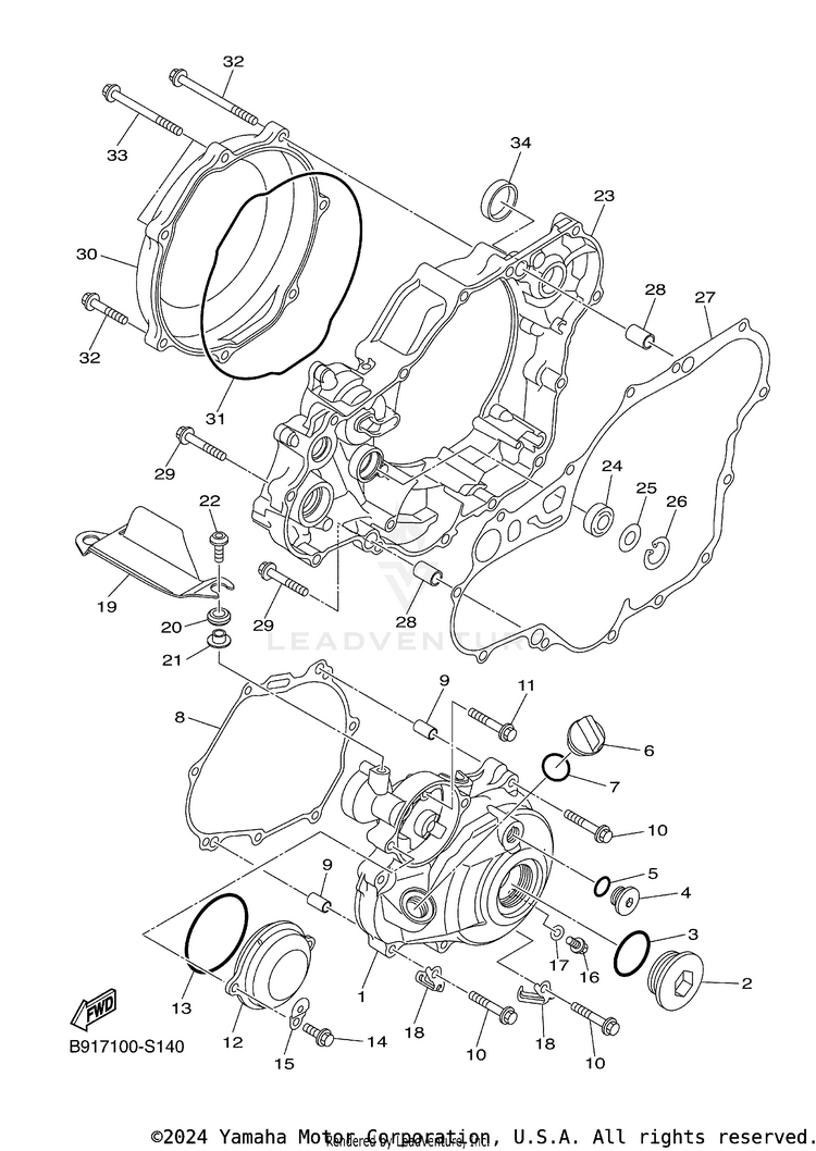 Crankcase Cover 1 Schematic