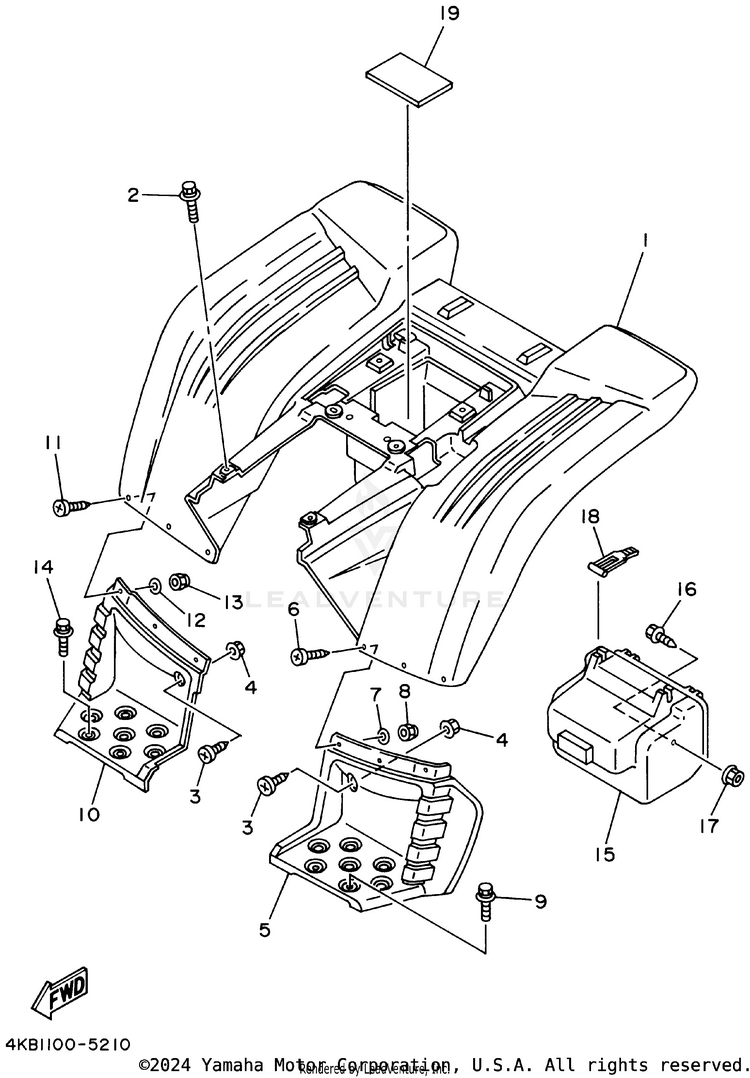 Rear Fender Schematic