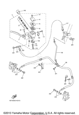 Front Master Cylinder Schematic