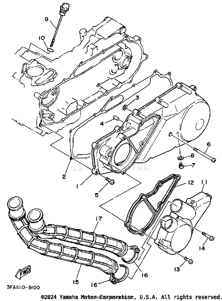 Crankcase Cover 1 Schematic